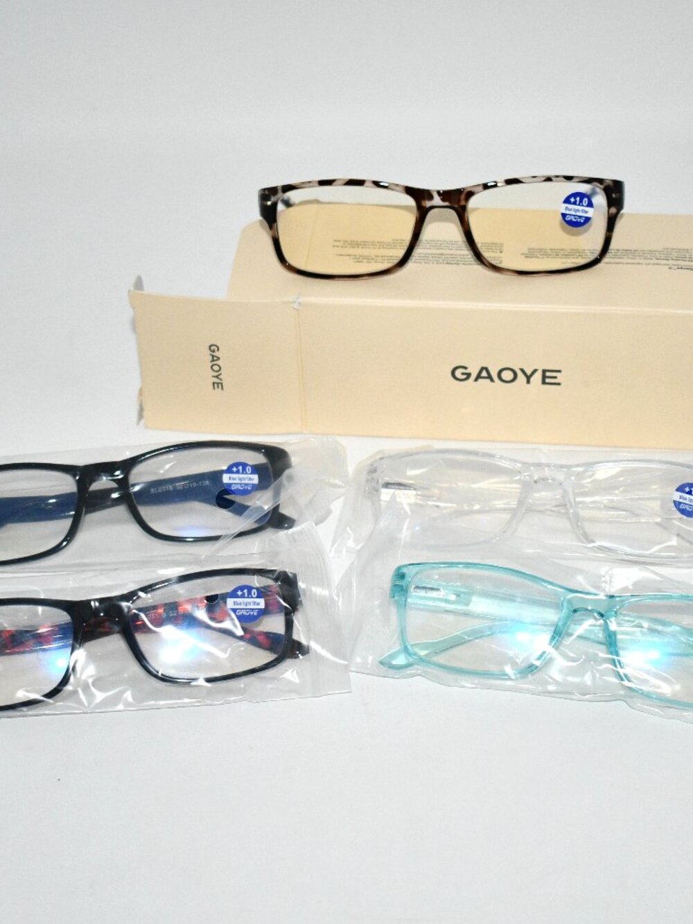Gaoye 1.0 Blue Light Reading Glasses, 5 Pack, Multicolor, NWT